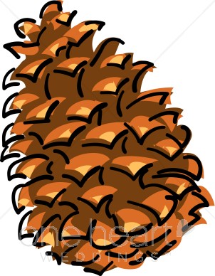Pine Cone Clipart Winter Wedd - Pine Cone Clip Art