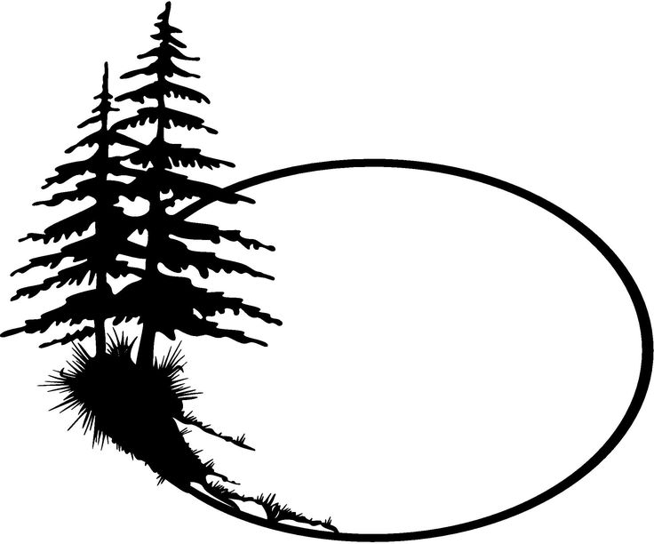 Pine Tree Silhouette Clip Art - Clip Art Pine Tree