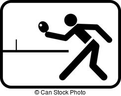 ... ping-pong - pictogram for ping-pong match with abstract... ...