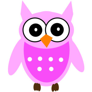pink and gray owl clipart - Free Clip Art Owls