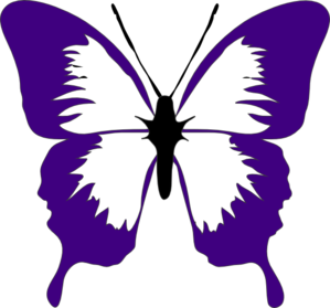 pink and purple butterfly clipart