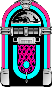 Pink And Blue Jukebox Clip Ar - Jukebox Clipart
