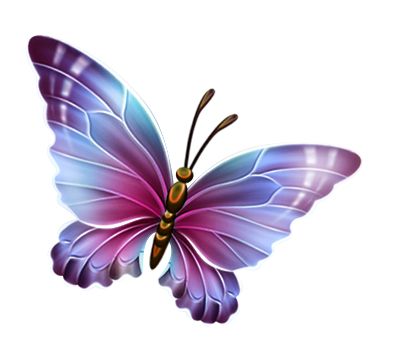 Pink And Purple Butterfly Cli - Purple Butterfly Clipart