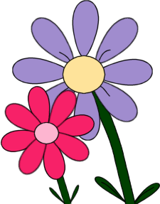 Pink and Purple Flowers - Clipart Flower
