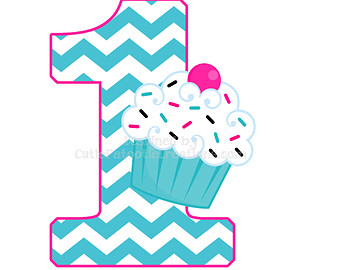 Pink And Turquoise Chevron Cupcake 1st Birthday Personalized T Shirt