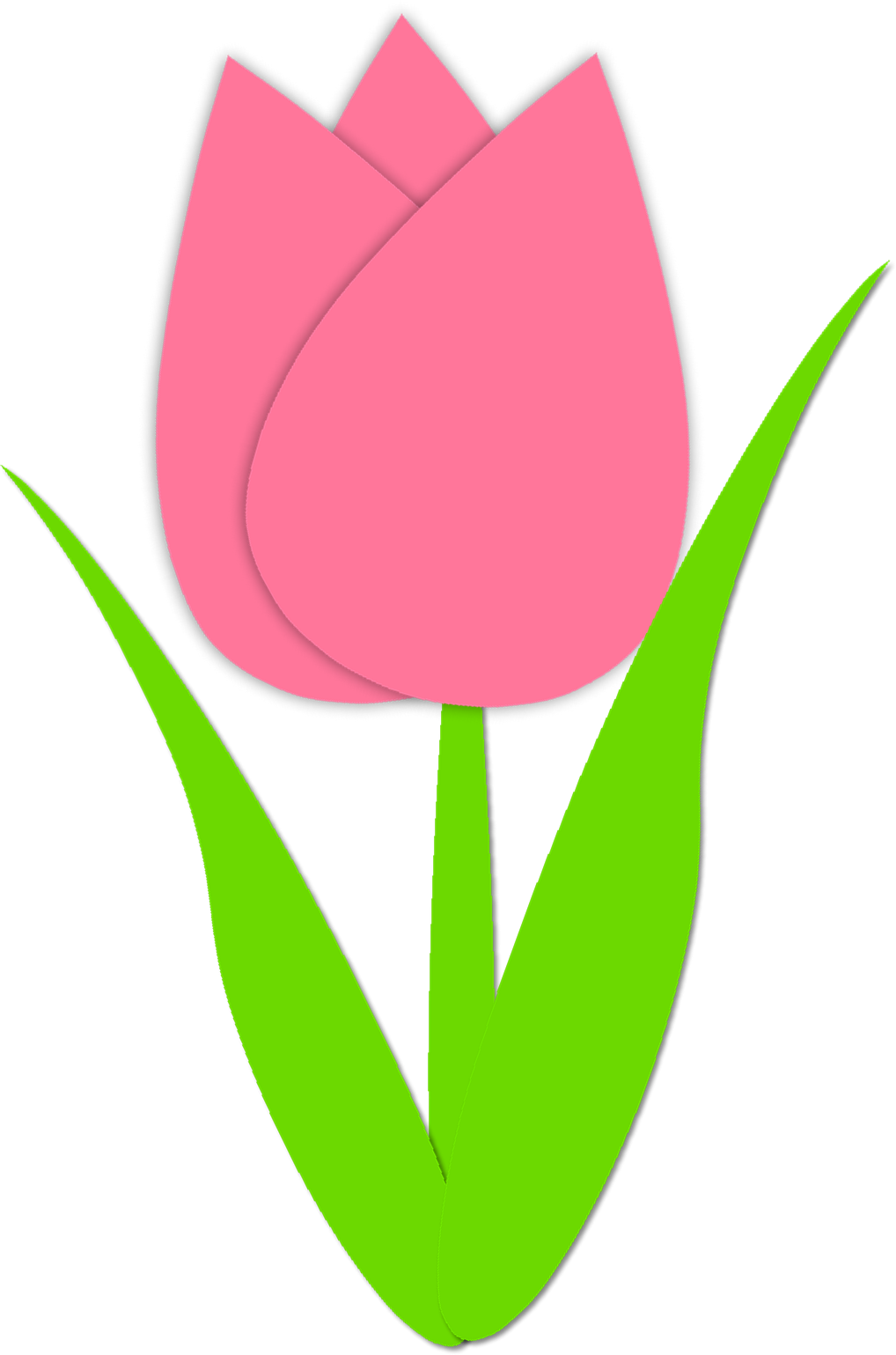Pink and yellow tulip clip art clipart free download