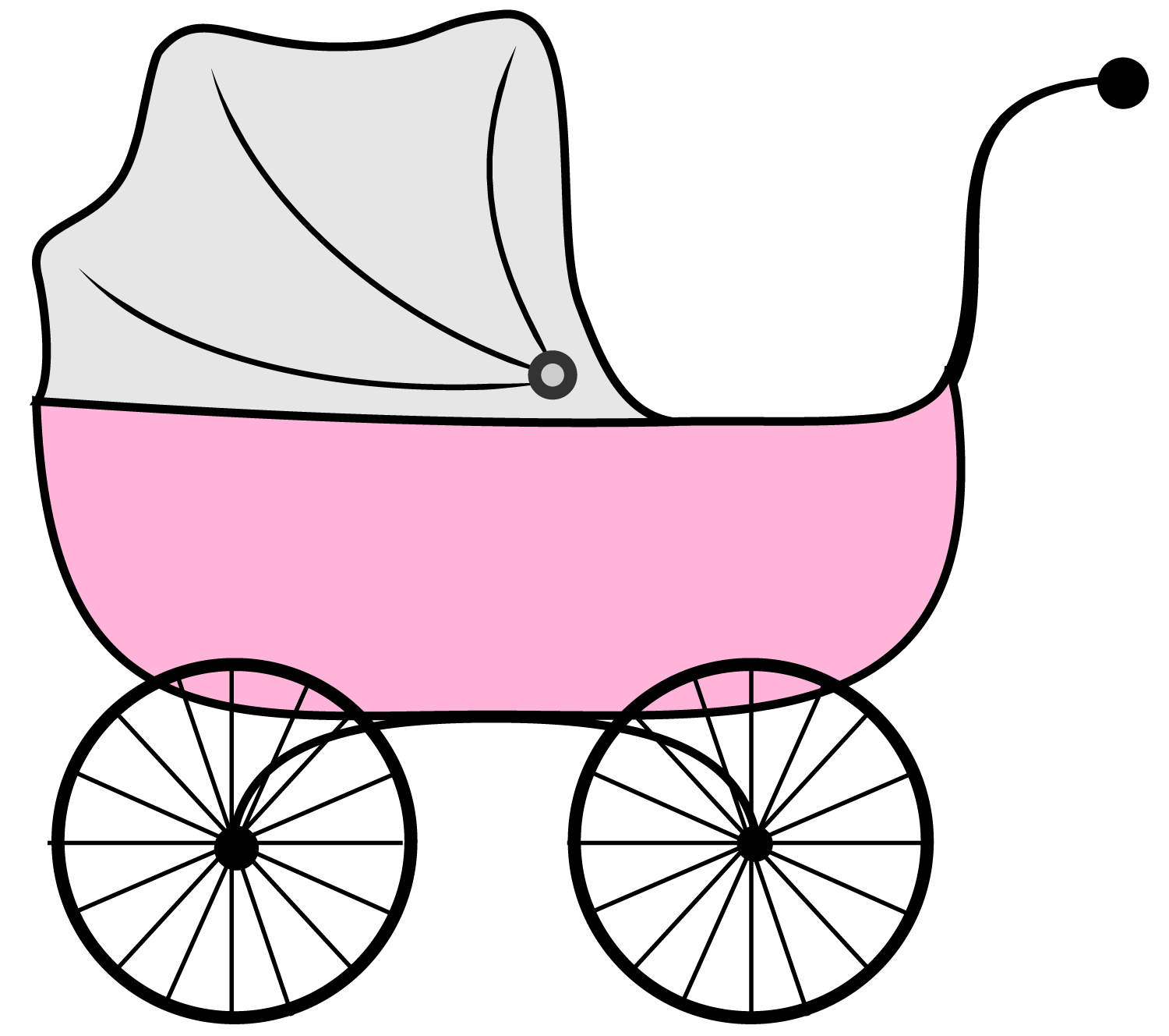 Pink Baby Carriage Clipart - Clipart library