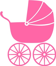 Pink Baby Stroller Clipart - Stroller Clipart