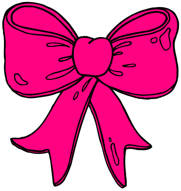 Hot Pink Bow Clip Art At Clke