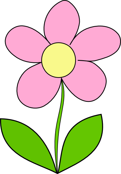 Pink clipart flowers - .