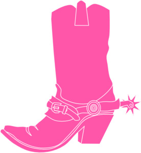 Pink Cowgirl Boot Clip Art