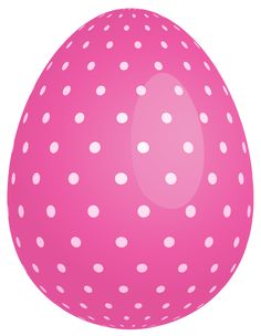 Pink Dotted Easter Egg PNG Clipart