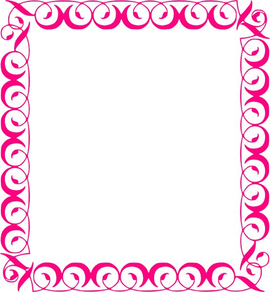pink floral borders | Stylish,pink,border clip art - vector clip art online