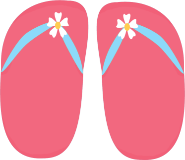 Pink Floral Flip Flops Clip Art