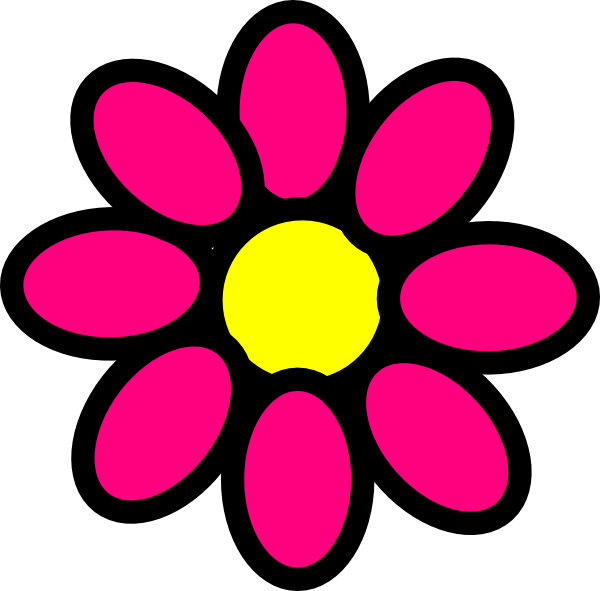 Pink Flower Clip Art At Clker Com Vector Clip Art Online Royalty