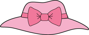 Pink Girls Hat With a Bow - Clipart Hat
