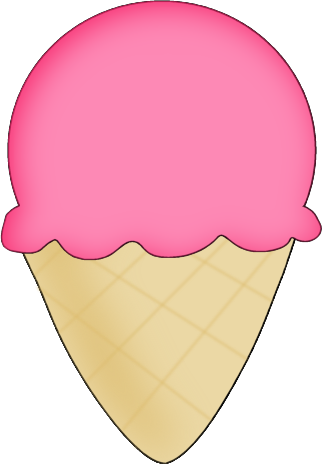 Pink Ice Cream Cone