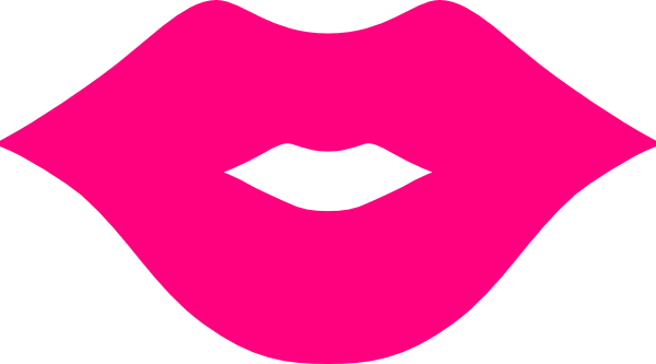 ... pink kissing lips clip art ...