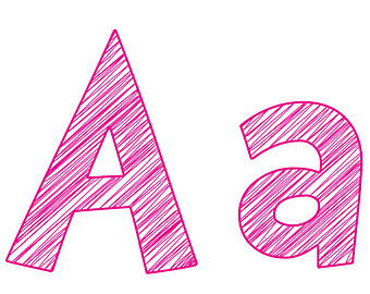 Pink Letter A Clipart #1