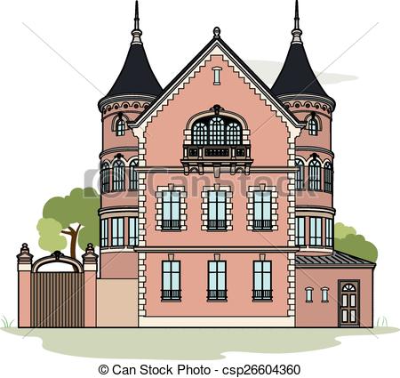 Drawing mansion - 19th centur