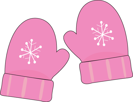Pink Mittens - Mitten Clipart