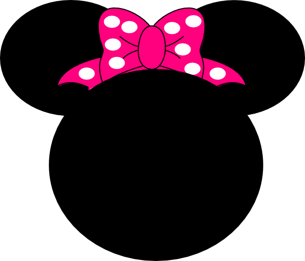 Pink Mouse Bow clip art - vec - Mickey Ears Clip Art