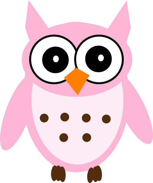 Pink Owl Clip Art At Clker Co - Pink Owl Clip Art