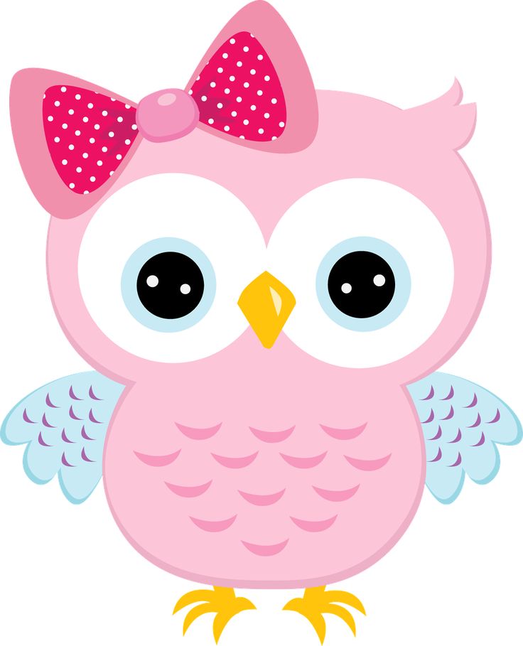 Pink Owl Clipart u0026middot; Light Pink Owl With Bow Owls Pink Owl
