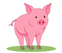 Pink Pig Clipart Size: 59 Kb - Clip Art Pigs