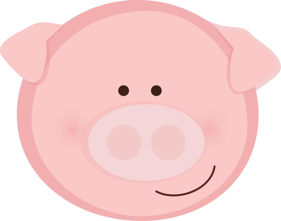 PINK PIG FACE CLIP ART