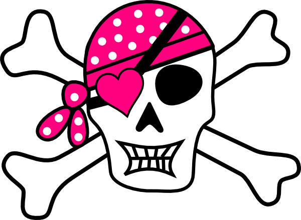 Pink Pirate Cross Bones Clip Art At Clker Com Vector Clip Art Online