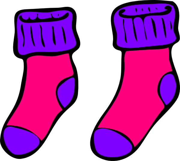 Pink Purple Sock Clip Art Vector Clip Art Online Royalty Free