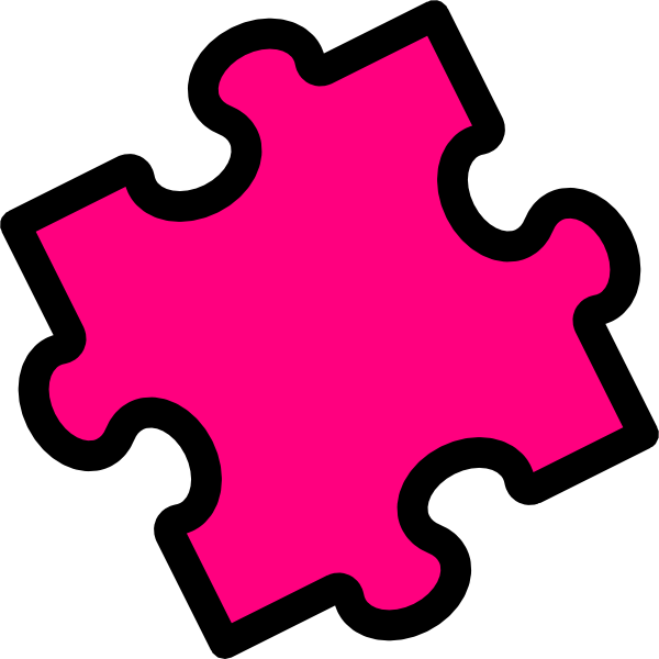 Pink Puzzle Piece Clip Art At Clker Com Vector Clip Art Online