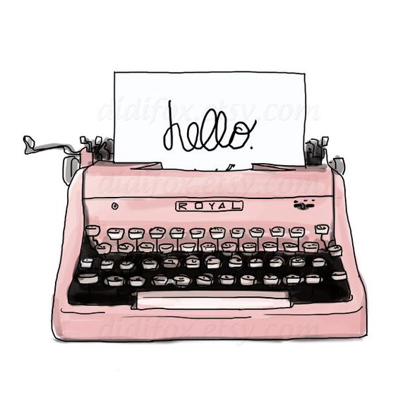 Pink Retro Typewriter, .