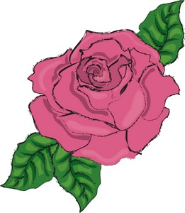 Pink Rose Clip Art - Pink Rose Clipart