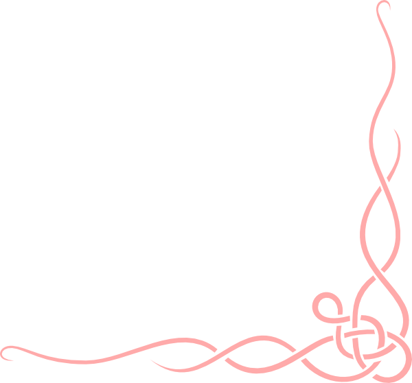 Pink Scroll Ribbon Border Cli - Pink Border Clip Art