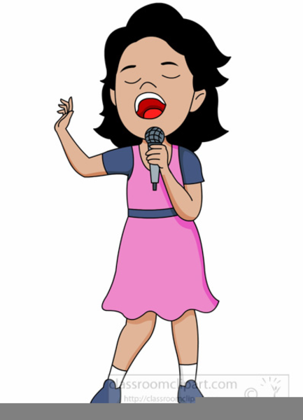 Female Singer Clipart | Free  - Pink Singer Clipart