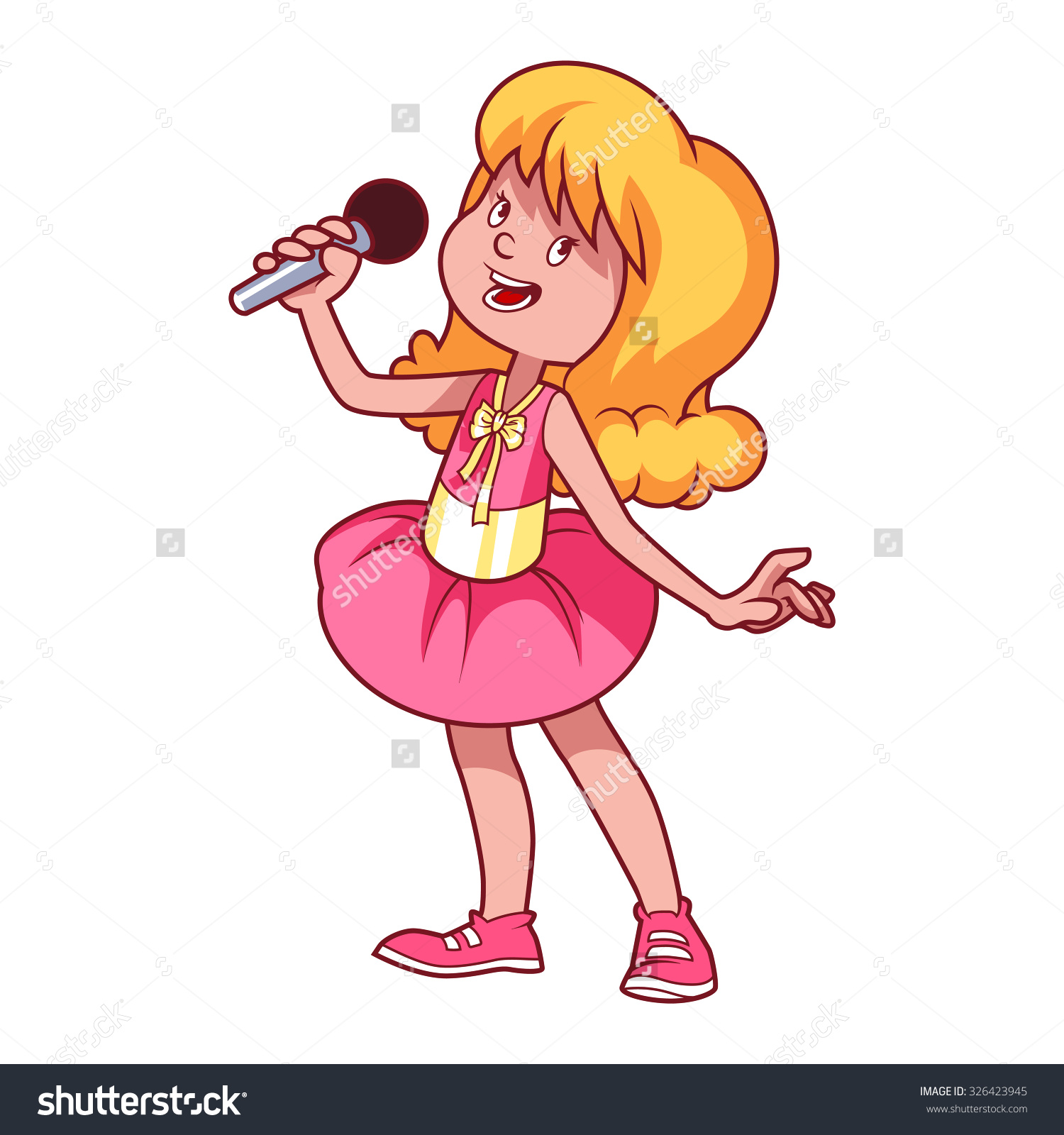 Pink Singer Clipart-Clipartlo