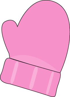 Pink Single Mitten - Mitten Clipart