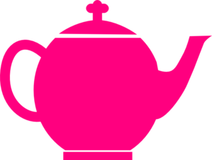 Pink teapot clip art at vector clip art