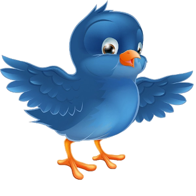 Large Blue Bird PNG Cartoon C