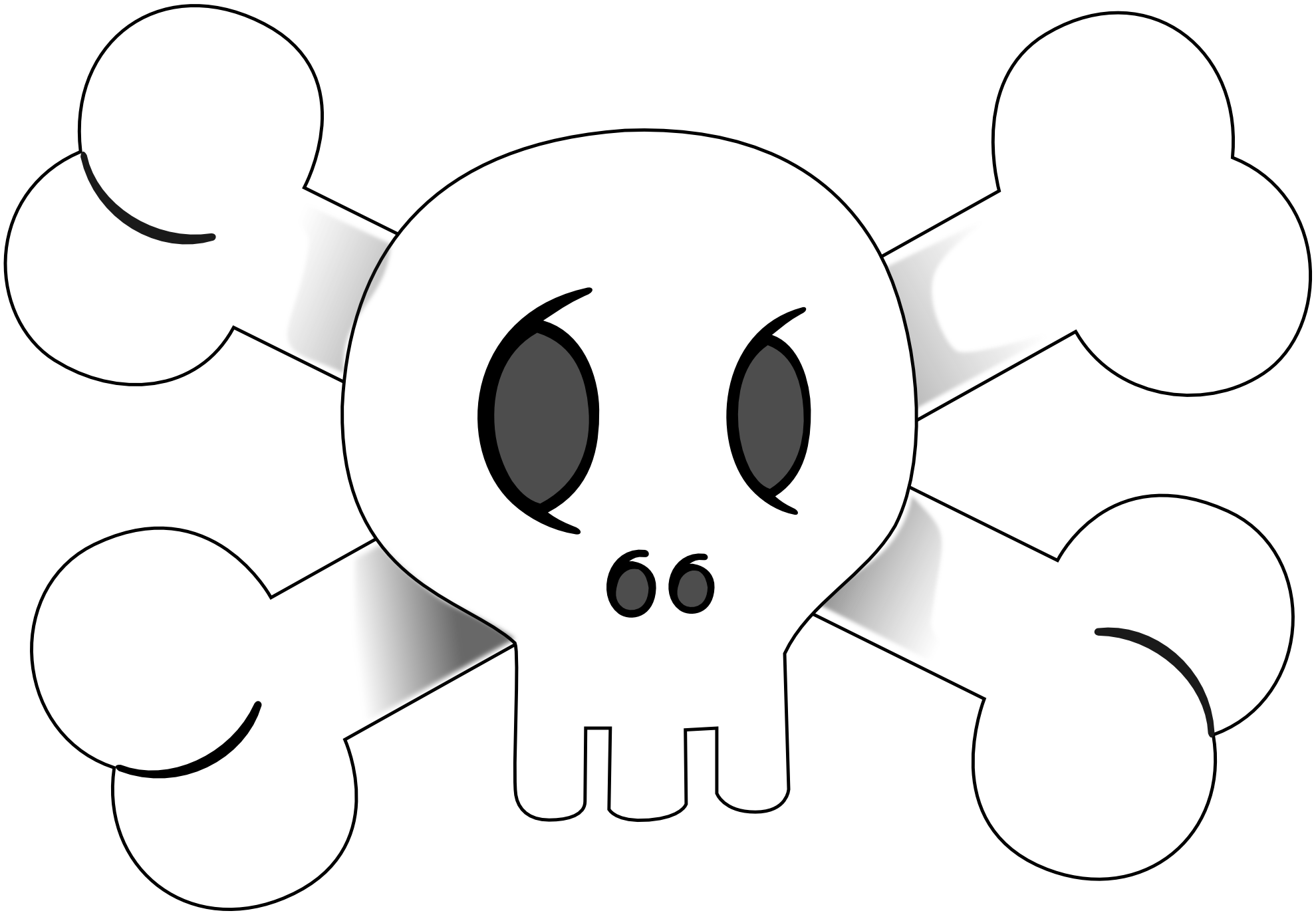 pirate flag clipart black and white
