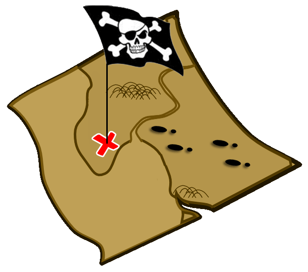 pirate treasure clipart - Pirate Map Clip Art
