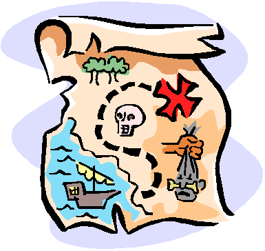 Pirates Treasure Map Clipart 