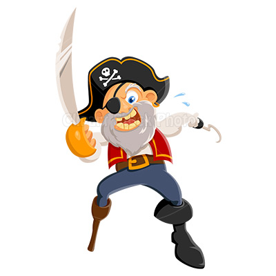 Pirate with a Hook Arm