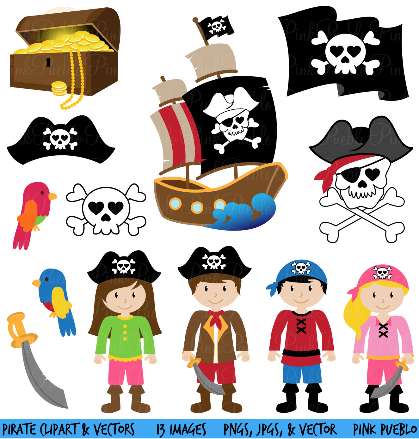 Free Pirate Themed Clipart #1