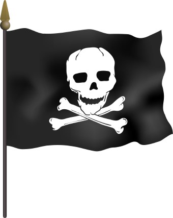 pirate flag clipart black and