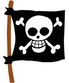 white pirate flag vector .