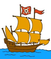 pirate ship clipart - Pirate Ship Clipart