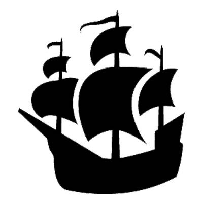 Pirate Ship Stencil - Clipart - Pirate Ship Clip Art